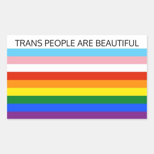 Transmensen zijn prachtig rechthoekige sticker (Voorkant)