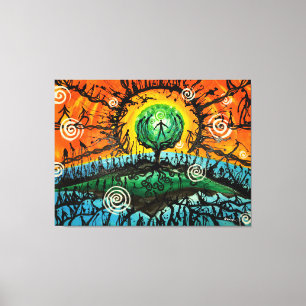Transmigratie van de soep (gevlekt canvas) canvas afdruk