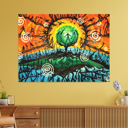 Transmigratie van de ziel (omwikkeld canvas) canvas afdruk (Insitu (Woonkamer))