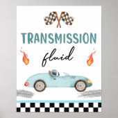 Transmissie Fluid Race Auto Twee Snelle Verjaardag Poster (Voorkant)