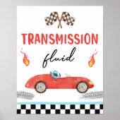 Transmissie Fluid Race Auto Twee Snelle Verjaardag Poster (Voorkant)