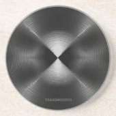 TRANSMISSIE Zandsteen Ronde Onderzetter (Voorkant)