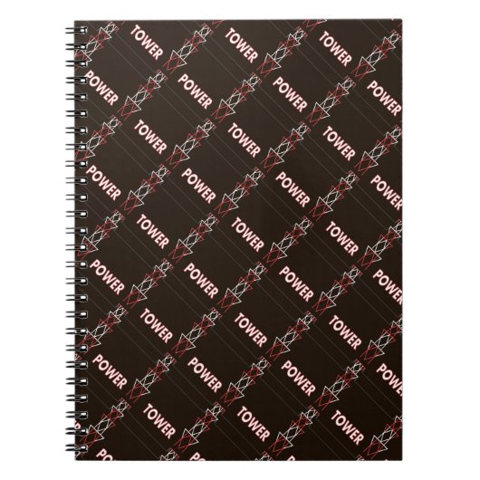 Transmissietoren en stroomlijnpatroon notitieboek (Voorkant)
