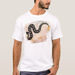 Transmuteer de gifslang Massasauga op perzik T-shirt