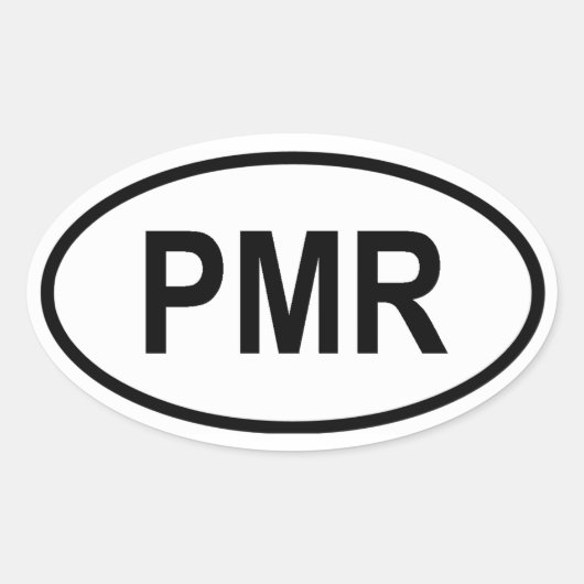 Transnistrië "PMR" Ovale Sticker (Voorkant)