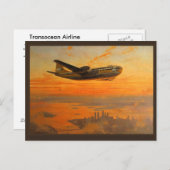 Transocean Airlines Briefkaart (Voorkant / Achterkant)