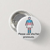 Transoman Pride/Pronoun Button (Voorkant /achterkant)