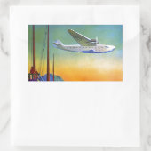 Transpacific Air Travel Rechthoek Sticker (Tas)