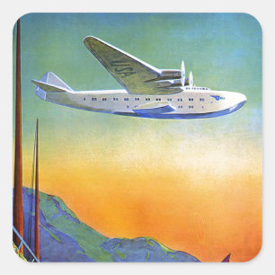 Transpacific Far East Air Travel Sticker