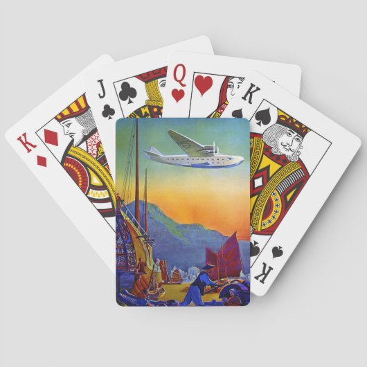Transpacific Reizen Fiets Speelkaarten (Achterkant)