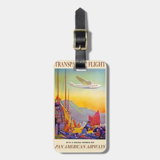 Transpacific Vlucht Bagagelabel (Voorkant verticaal)