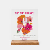  Transparant Acryl Bruiloft Bar Teken Acryl Bord (Voorkant)