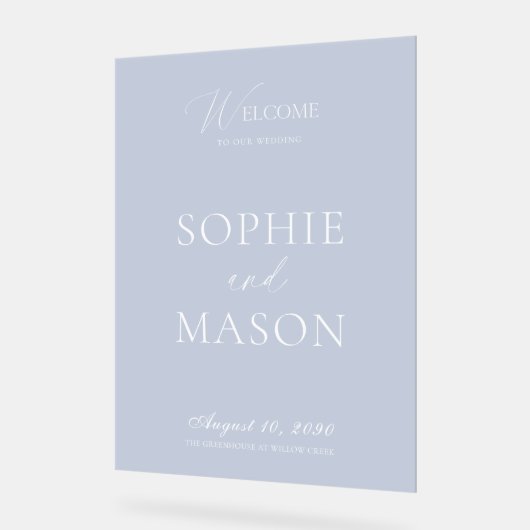 Transparant Acrylaat Trouw Welkom Bord (Hoek)