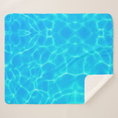 Transparant Aqua Turquoise Ocean Zee Water Sherpa Deken (Voorkant (horizontaal))