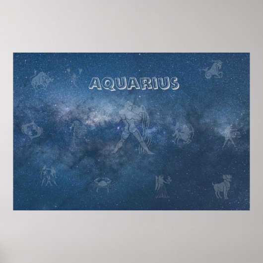 Transparant Aquarius Poster (Voorkant)