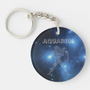 Transparant Aquarius Sleutelhanger