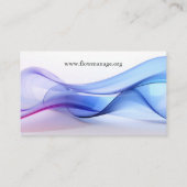 Transparant blauw en lavendel Visitekaartje (Achterkant)