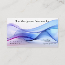 Transparant blauw en lavendel Visitekaartje