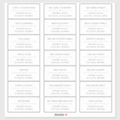 Transparant bruiloft gast Adresetiketten Sticker (Vel)