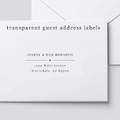 Transparant bruiloft gast Adresetiketten Sticker