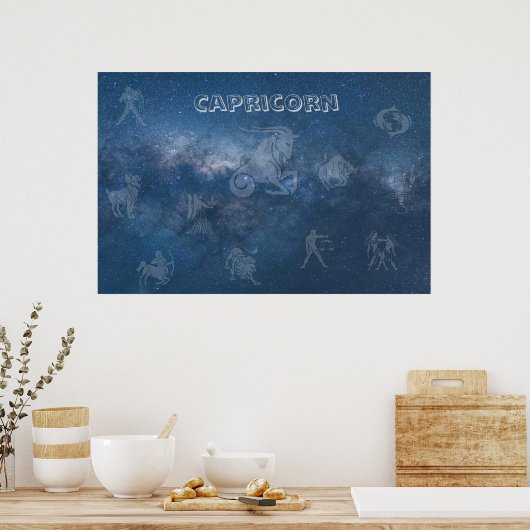 Transparant Capricorn Poster (Keuken)