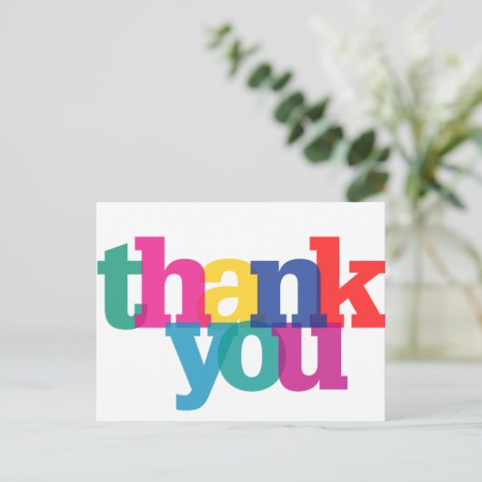 Transparant Dank u Briefkaart (Staand voorkant)