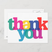 Transparant Dank u Briefkaart (Voorkant / Achterkant)