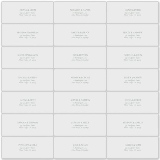 Transparant Donker Sage Groen Gastadres Sticker (Voorkant)