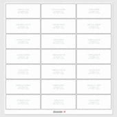 Transparant Donker Sage Groen Gastadres Sticker (Vel)