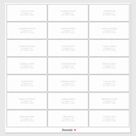 Transparant donkergroen gastadres sticker