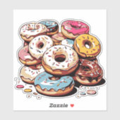 Transparant Donuts Sticker (Vel)