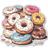 Transparant Donuts Sticker (Voorkant)