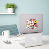 Transparant Donuts Sticker (Laptop op bureau)