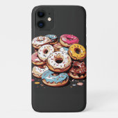 Transparant Donuts Sticker Case-Mate iPhone Case (Achterkant)