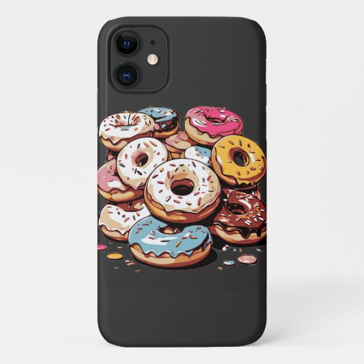 Transparant Donuts Sticker Case-Mate iPhone Case (Achterkant)