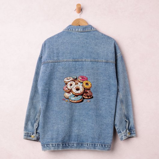 Transparant Donuts Sticker Denim Jacket (Hangar)
