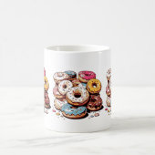 Transparant Donuts Sticker Koffiemok (Center)