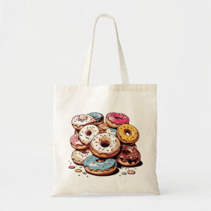Transparant Donuts Sticker Tote Bag