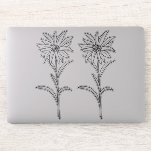 Transparant Edelweiss Sticker (Computer)