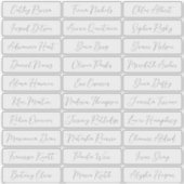 Transparant Eenvoudig romantisch Script gastenname Sticker (Voorkant)