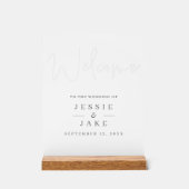 Transparant effect bruiloft welkomstbord acryl bord (Voorkant)