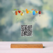 Transparant Gast WiFi Bord met QR Code (Neutraal)