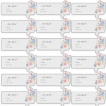 Transparant Gastadres Blush Blue H2 Bloemen