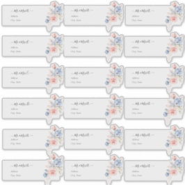 Transparant Gastadres Blush Blue H2 Bloemen Sticker