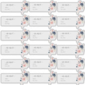 Transparant Gastadres Blush Navy H2 Bloemen Sticker (Voorkant)