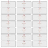 Transparant Gastadres, Faux Roos Gold Star Sticker (Voorkant)