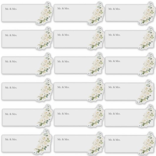 Transparant Gastadres H2 Alabaster Rozen Sticker (Voorkant)