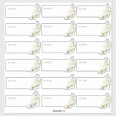 Transparant Gastadres H2 Alabaster Rozen Sticker (Vel)