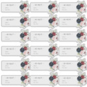 Transparant Gastenadres Blush Bourgogne Marine Sticker (Voorkant)