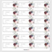 Transparant Gastenadres Bourgogne Marine Sticker (Vel)